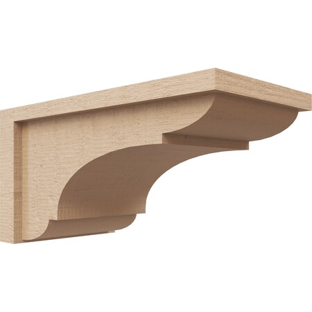 Ekena Millwork 7"W x 14"D x 7"H Wide Bryant Rough Cedar Woodgrain TimberThane Corbel, Primed Tan CORUR07X14X07BRYRCPR